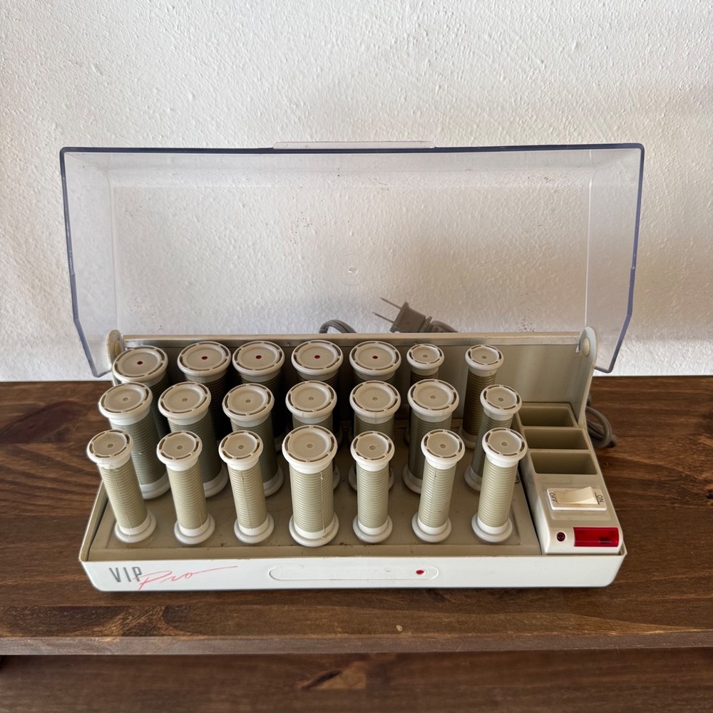 Vintage Windmere VIP Pro Hot Rollers Tested Working Hair Setter SS-212M W/ Clips